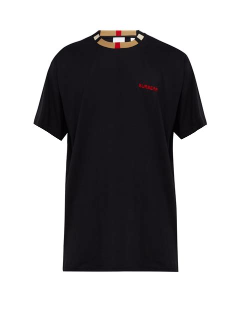 burberry icon stripe detail cotton t-shirt|Striped Cotton T.